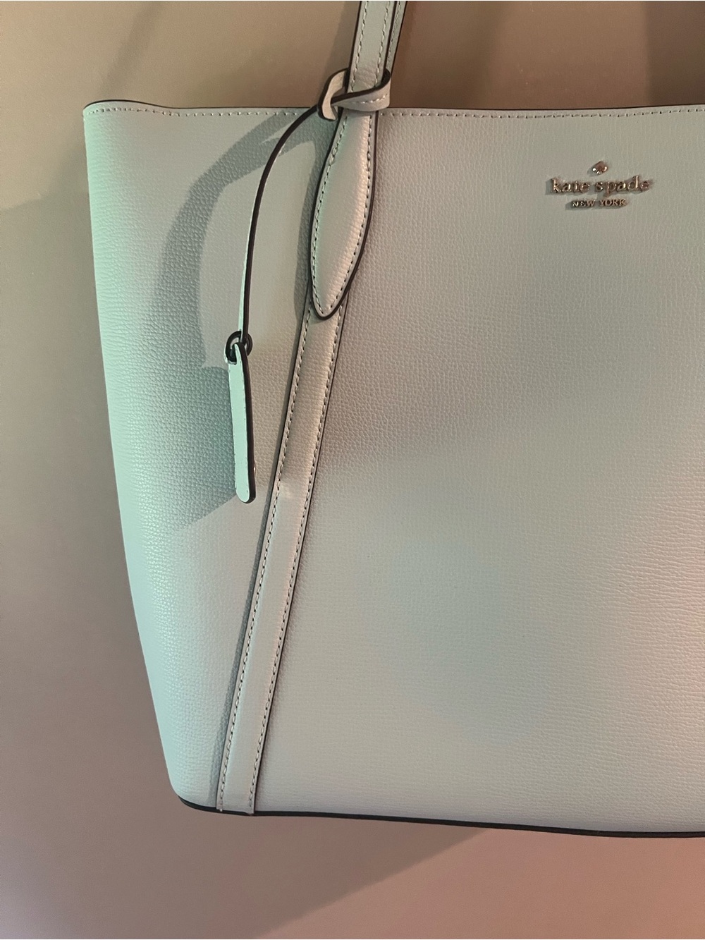 kate spade Pale Blue Leather Tote with Dual Straps - Picture 3 of 12